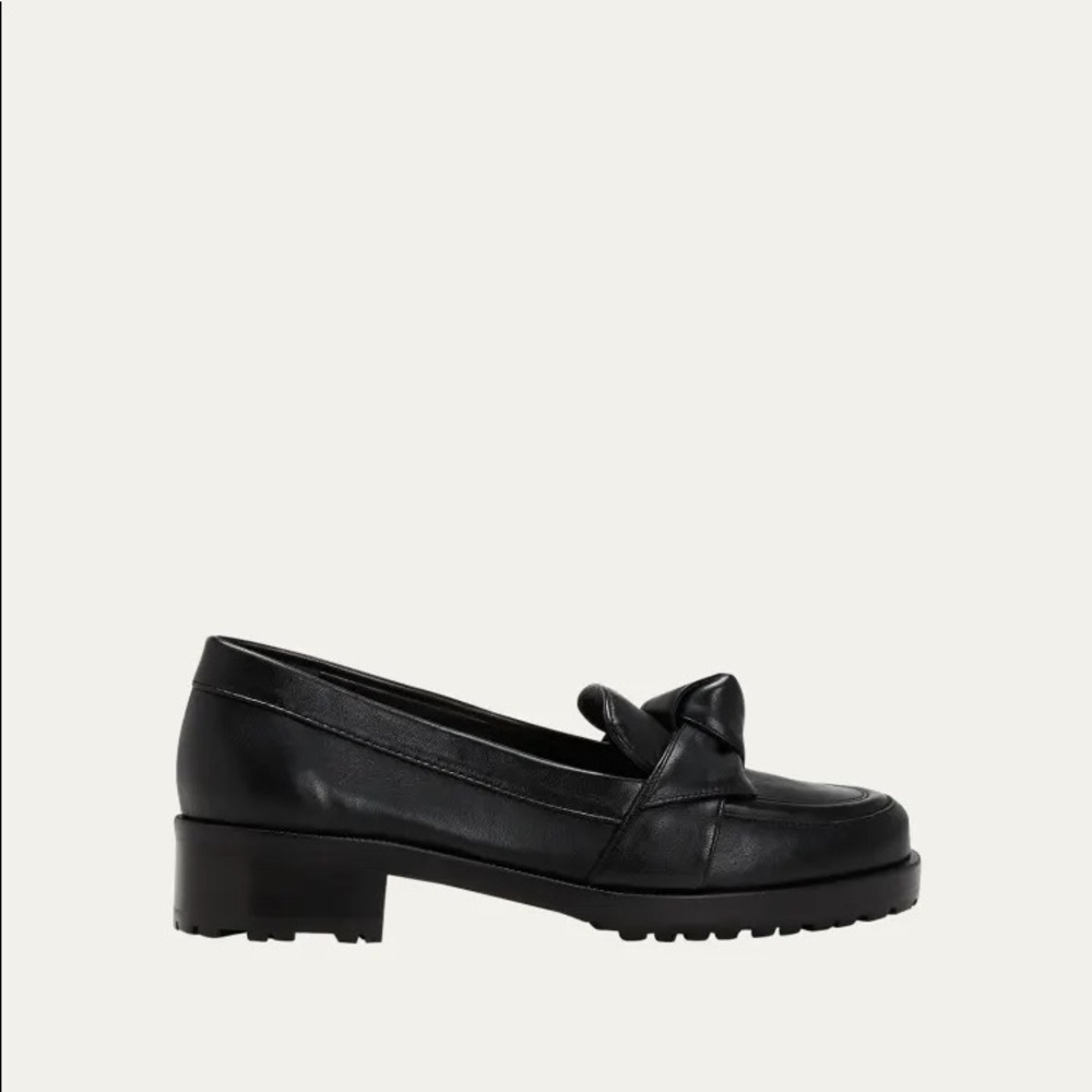 ALEXANDRE BIRMAN
Maxi Clarita Leather Knot Loafers